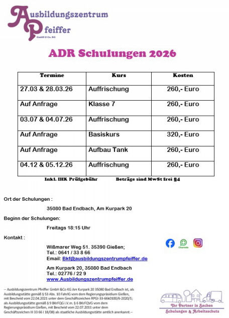 ADR Termine